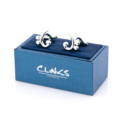 Bass Clef Silver Cufflinks