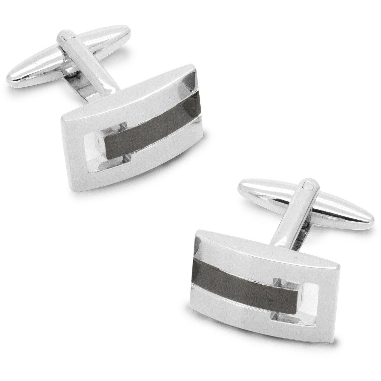 Silver and Gunmetal Cufflinks