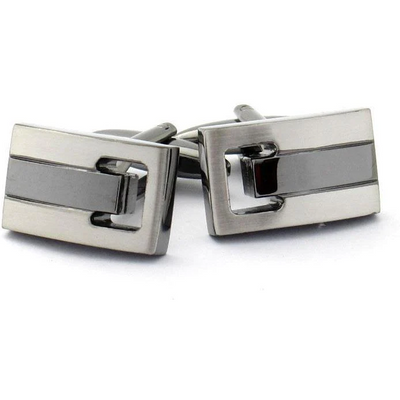 Silver and Gunmetal Cufflinks