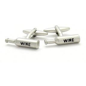 Silver Wine Bottle Cufflinks