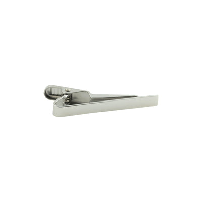 Small Shiny Silver Tie Clip 40mm