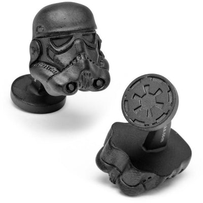 Star Wars Stormtrooper 3D Head Cufflinks in Matte Black