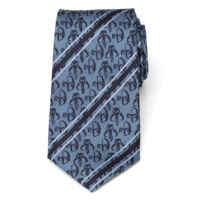 Star Wars Mando Navy Stripe Mens Tie