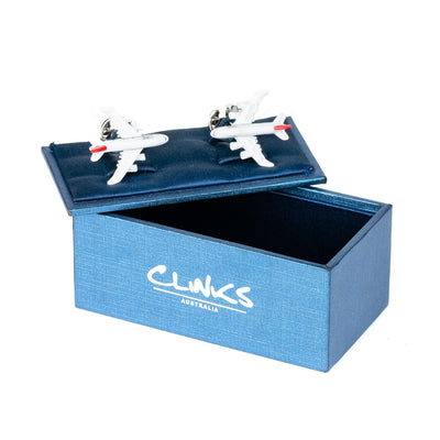 Commercial Jet Plane Cufflinks in Colour