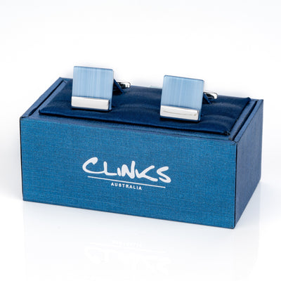 Blue Ice Cateye Cufflinks