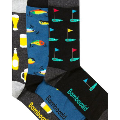 Blokes Life 3 pair Socks Gift Box, Socks, Bamboozld, Bamboo, Cotton, Spandex, Assorted Colour, SS7107, Clinks.com