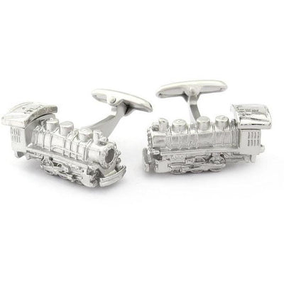 Train Silver Cufflinks