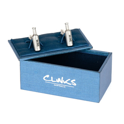 Silver Wine Bottle Cufflinks