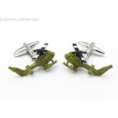 UH-1 Huey Helicopter Cufflinks