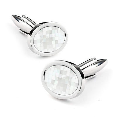 Crystal Mother of Pearl Mosaic Cufflinks, Classic & Modern Cufflinks, CL2530, Mens Cufflinks, Cufflinks, Cuffed, Clinks, Clinks Australia