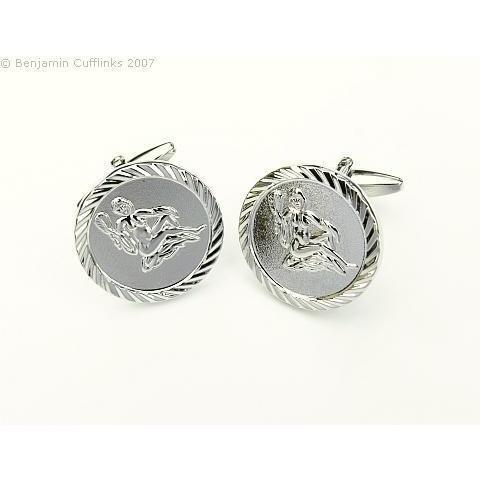 Virgo Virgin Cufflinks (Round)