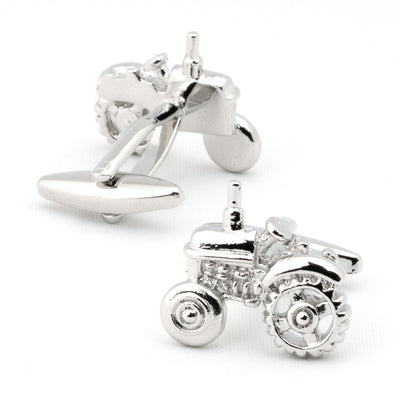 Silver Tractor Cufflinks