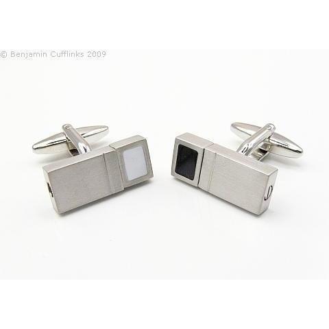 With a Twist Cufflinks - Black & White