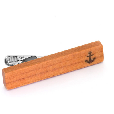 Wood Anchor Stamp Tie Clip