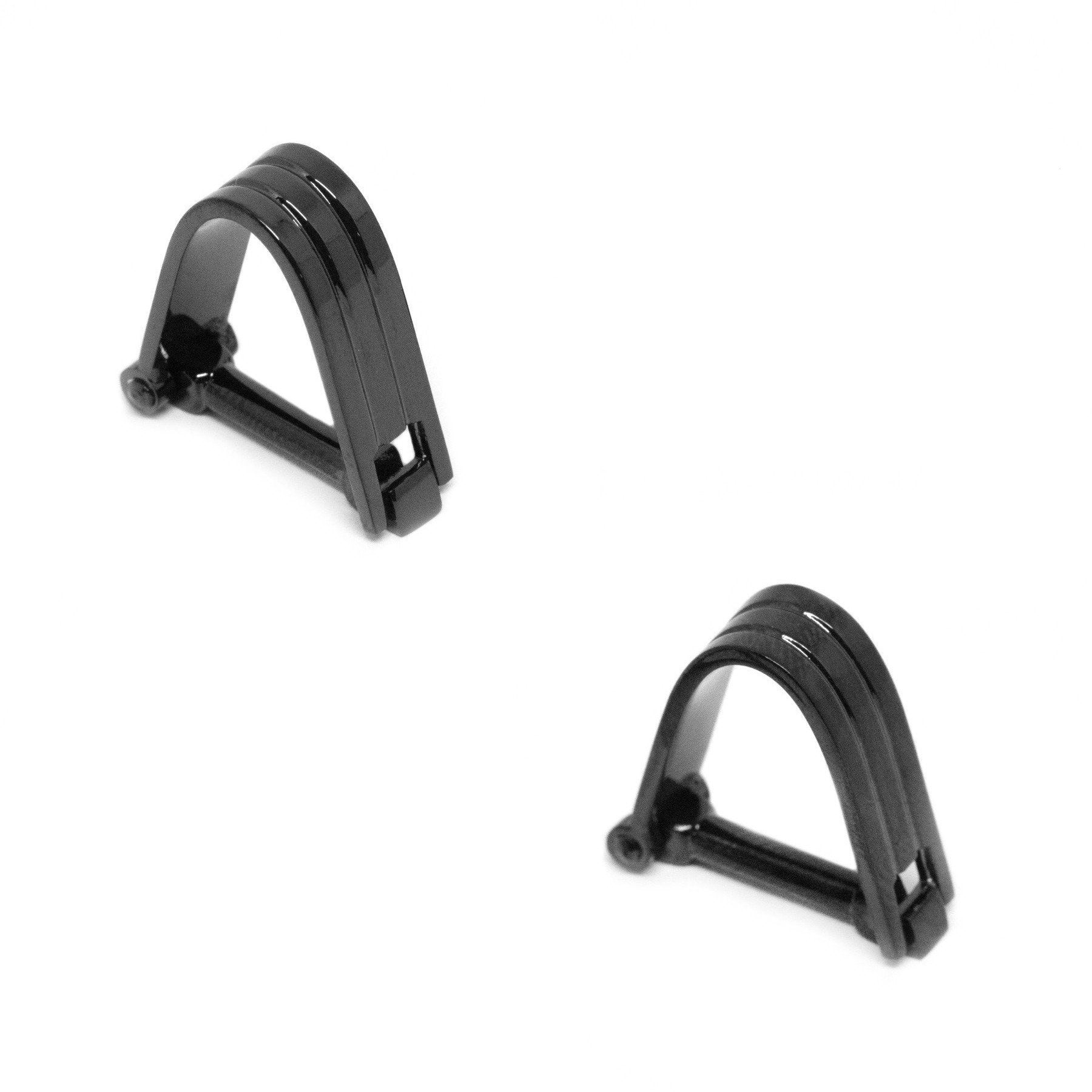 Wrap Around Black Groove Cufflinks