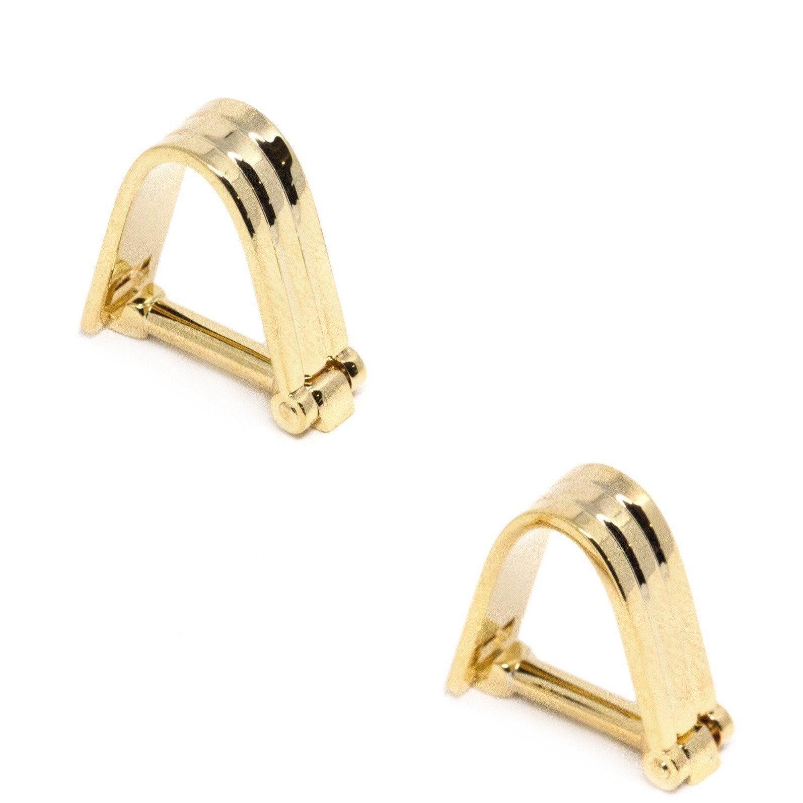 Wrap Around Gold Groove Cufflinks