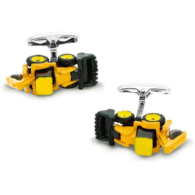 Yellow Backhoe Cufflinks