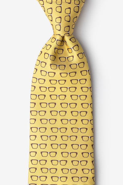 Yellow Four Eyes Glasses Tie