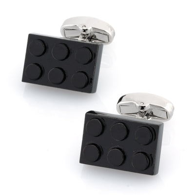 Black Building Block Cufflinks, Novelty Cufflinks, CL8710, Mens Cufflinks, Cufflinks, Cuffed, Clinks, Clinks Australia